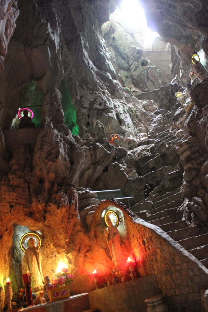 Buddhist shrine built into the cave