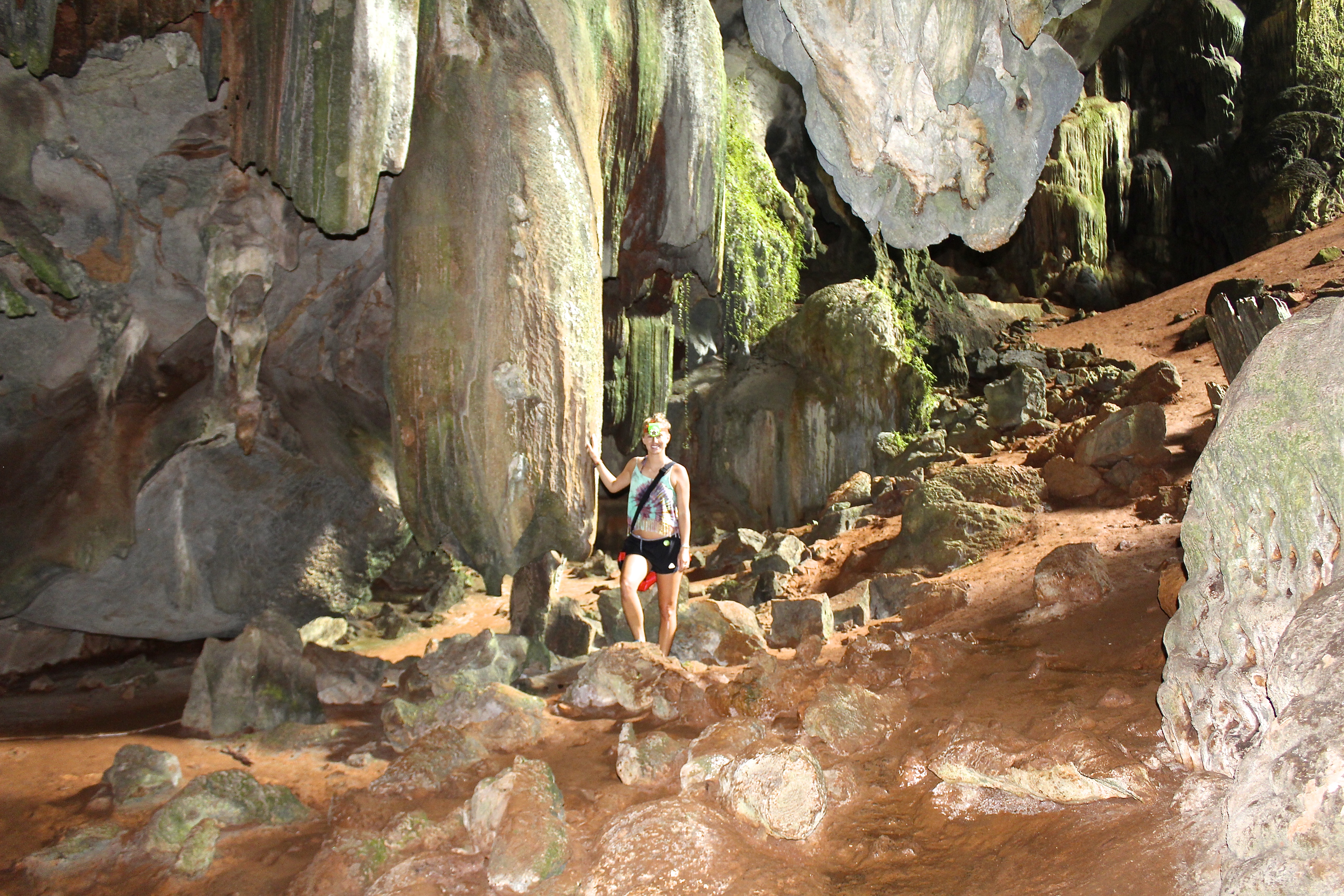 Exploring the caves of Khao Sok National Park.