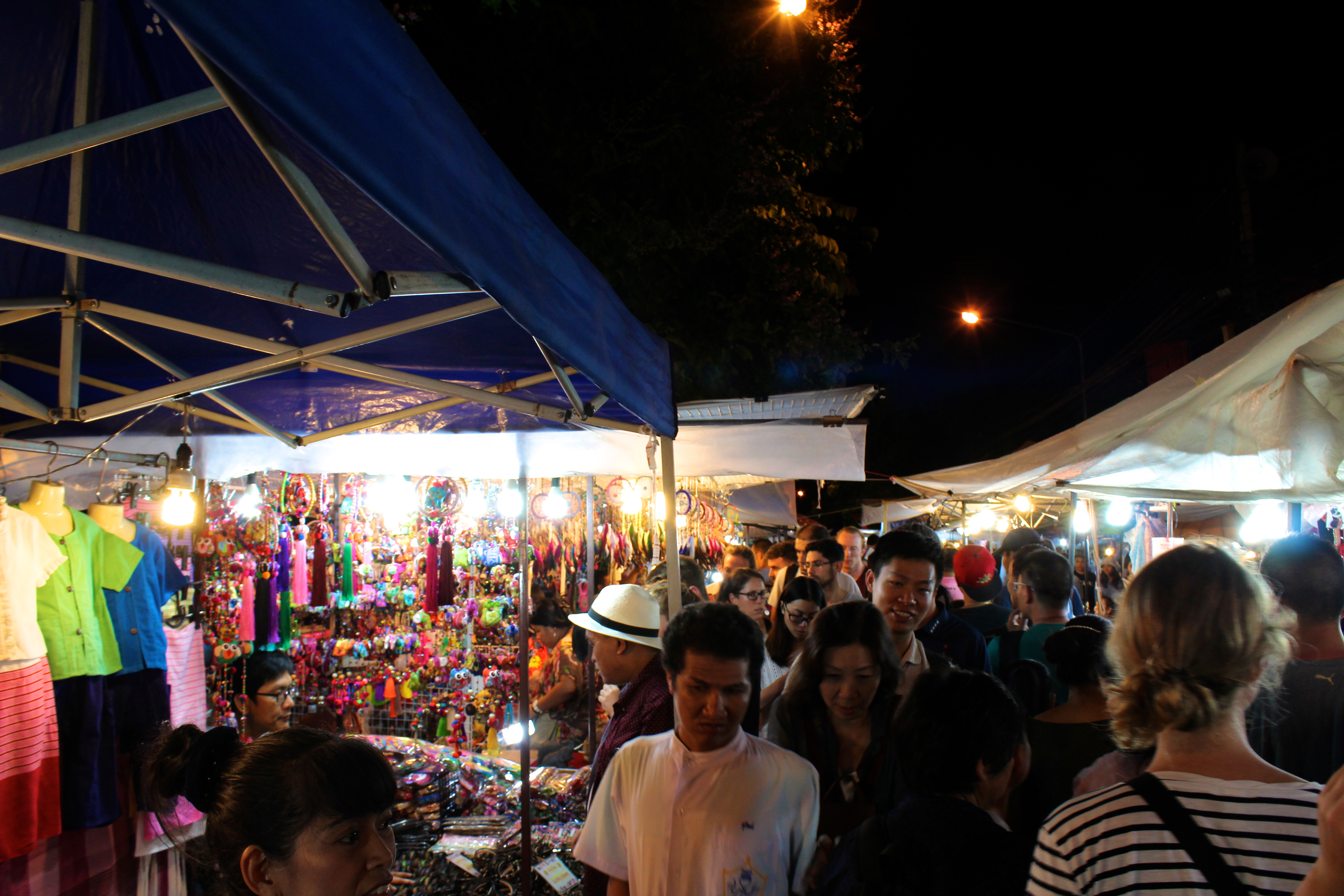 The very crowded Sunday Night Market.