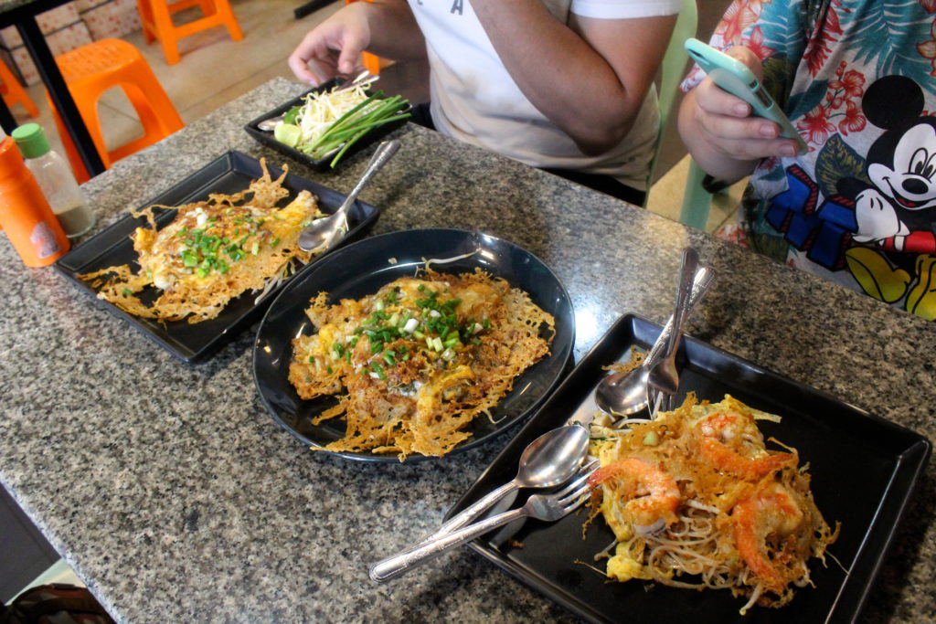 Crispy oyster pancakes, the breakfast of champions!