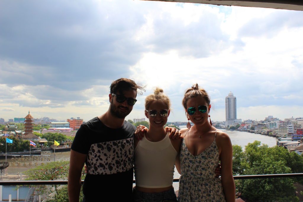 Old friends reunite at River Vibe Restaurant & Bar for an awesome view of the river.