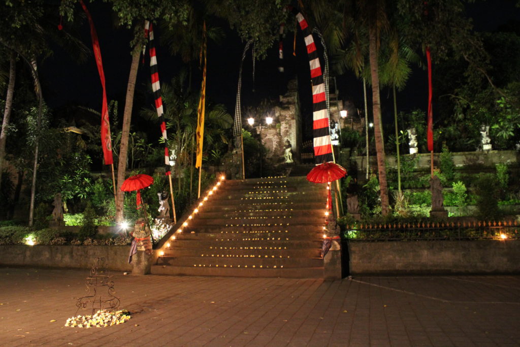 Backdrop of the Kecak Fire Dance Performance, Ubud.