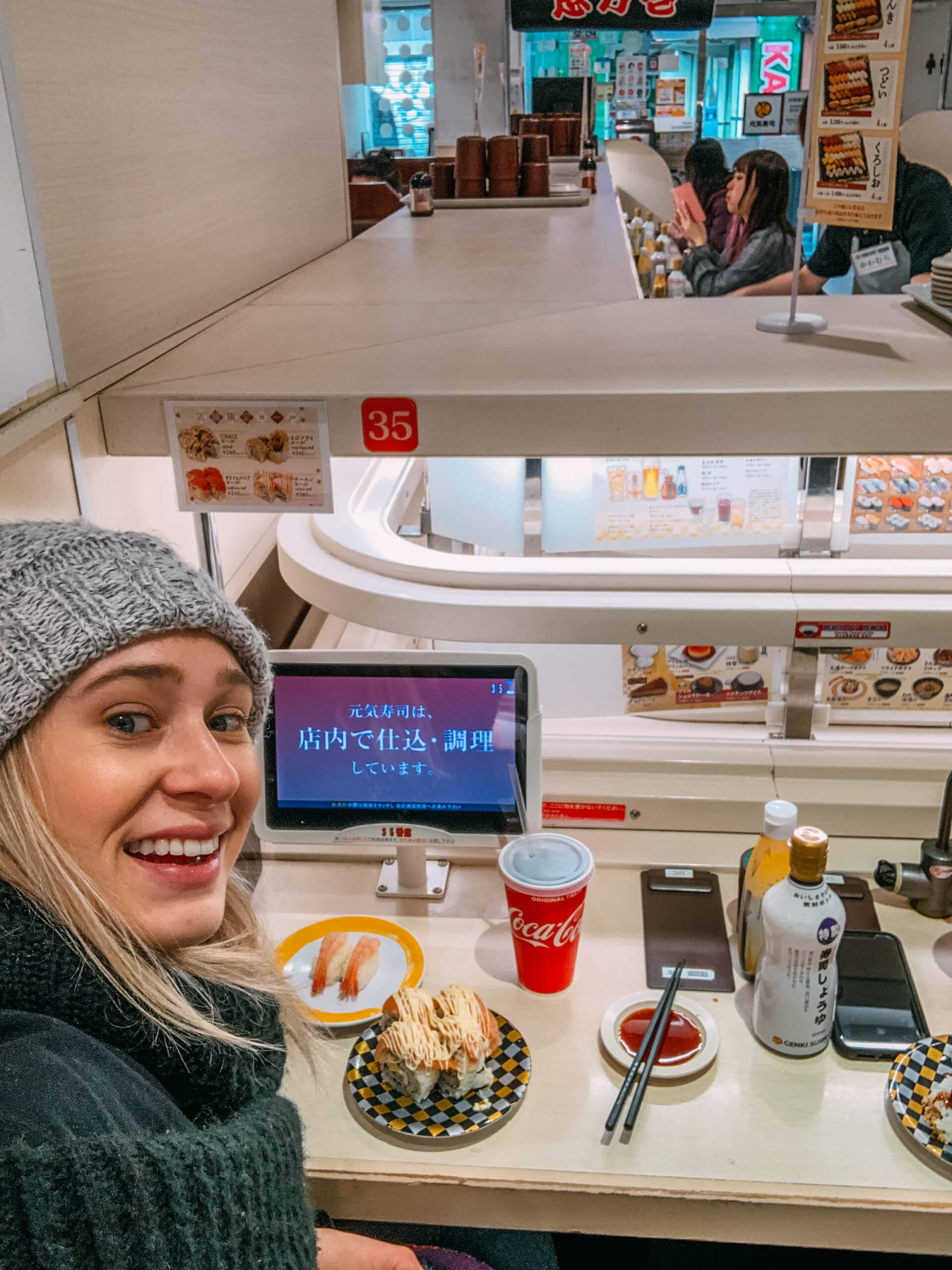 Fun Things To Do in Tokyo, Wanderluluu, Tokyo, Tokyo Japan, Genki Sushi, Futuristic Sushi Tokyo