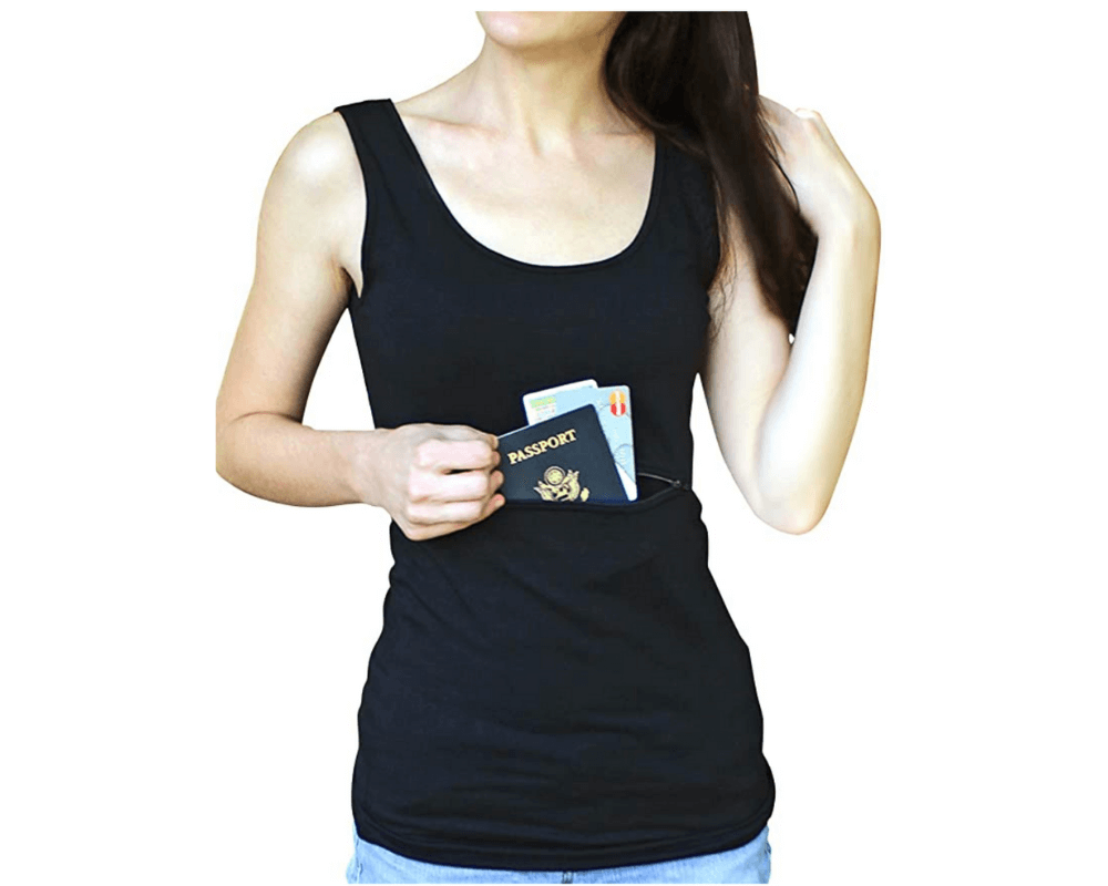 anti-theft travel accessories for female travelers, wanderluluu, Clever Travel Companion anti-theft shirt 