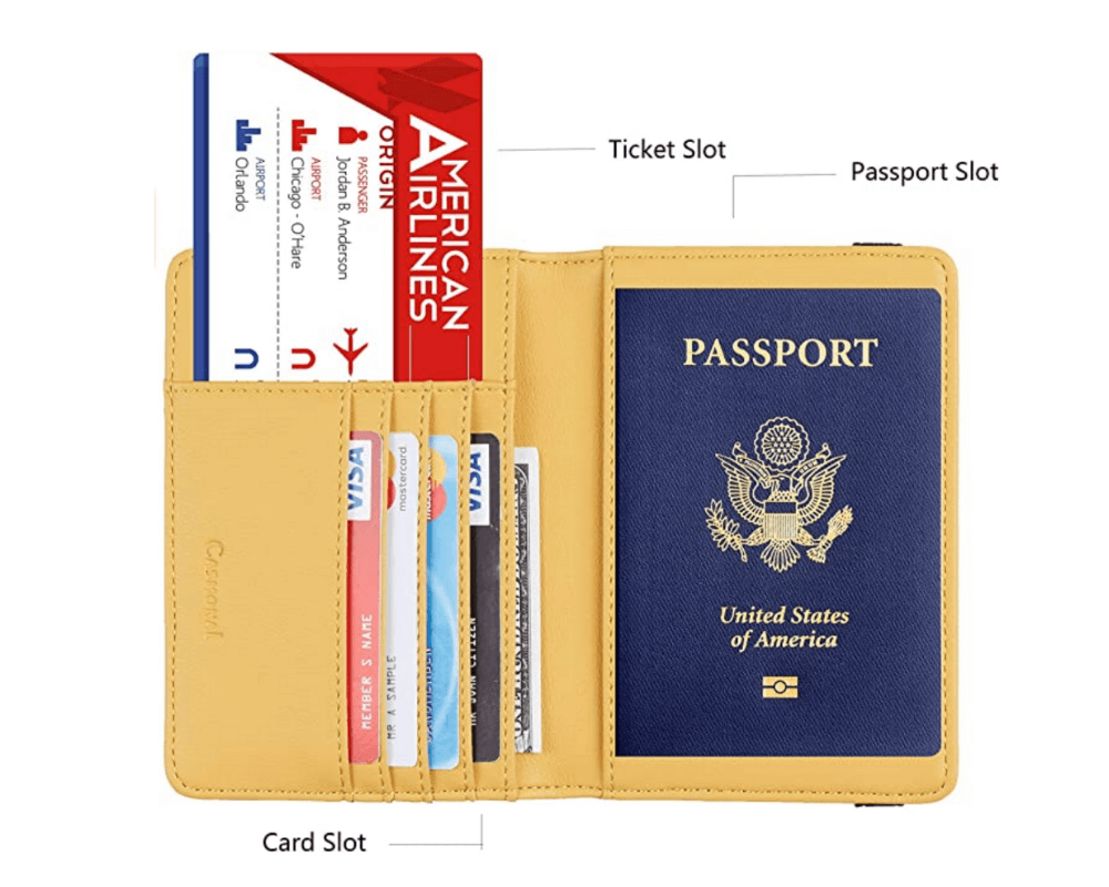 stocking stuffers for female travelers under $20 , 2020 female traveler gifts, travel themed luggage tags and matching passport cover