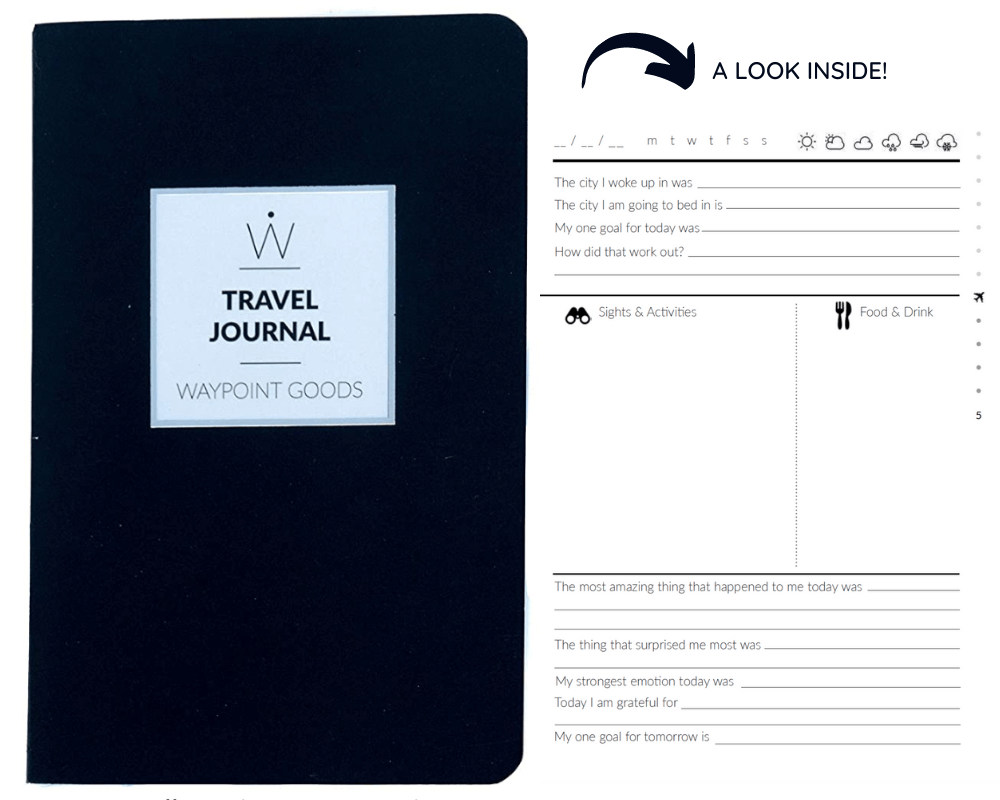 stocking stuffers for female travelers under $20 , 2020 female traveler gifts, waypoint goods travel journal