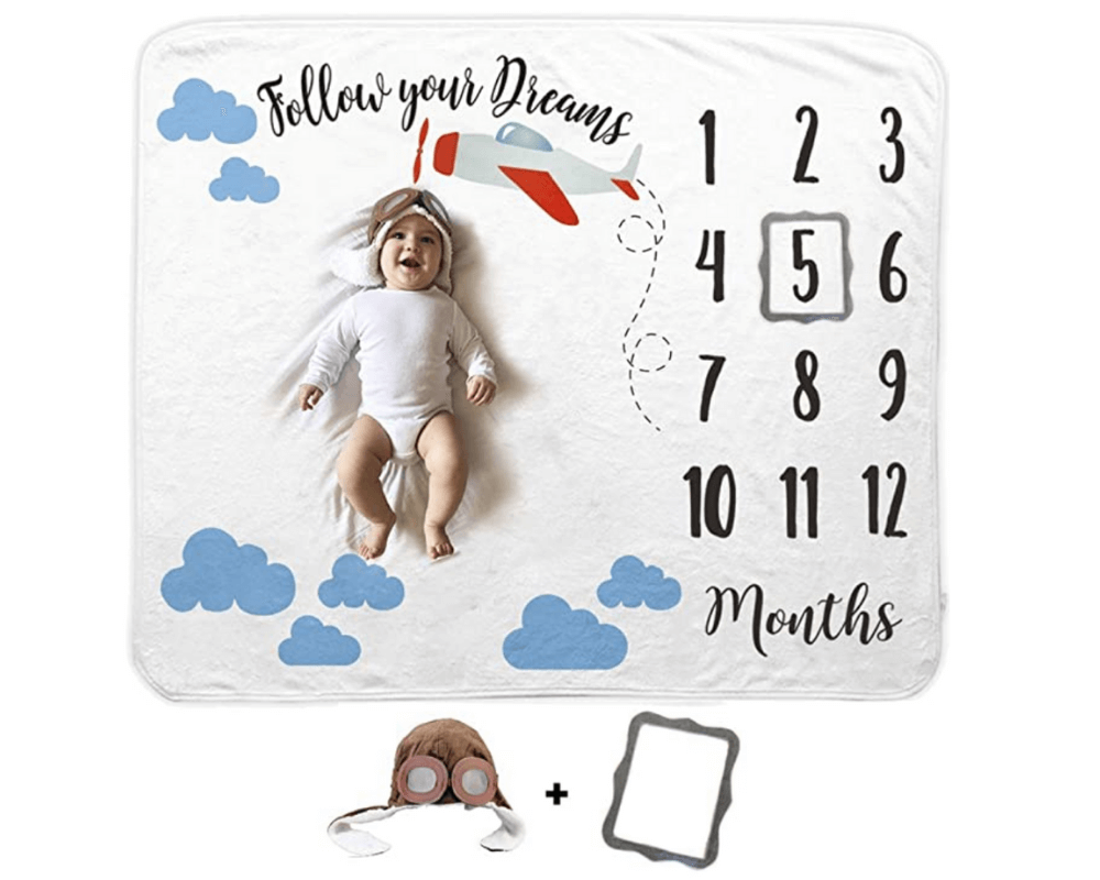 Travel Inspired Baby Gifts Perfect for Baby Showers, wanderluluu, travel gifts for kids, newborn monthly milestone blanket 