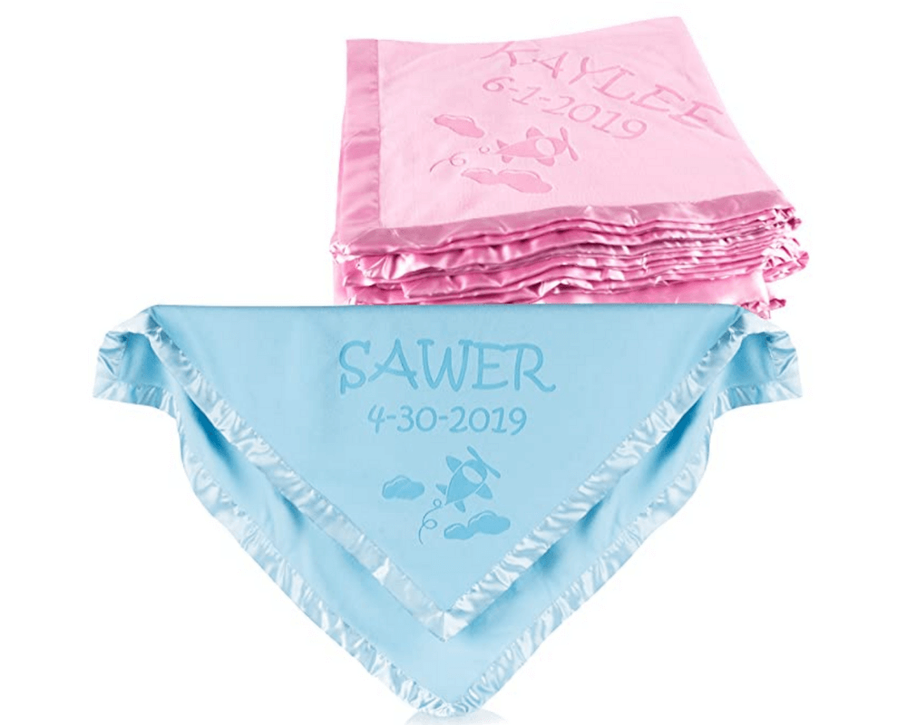 Travel Inspired Baby Gifts Perfect for Baby Showers, wanderluluu, travel gifts for kids, personalized airplane travel baby blanket