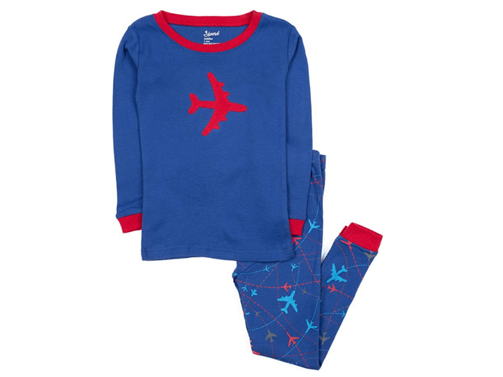 kids travel airplane pjs, travel themed gifts for kids