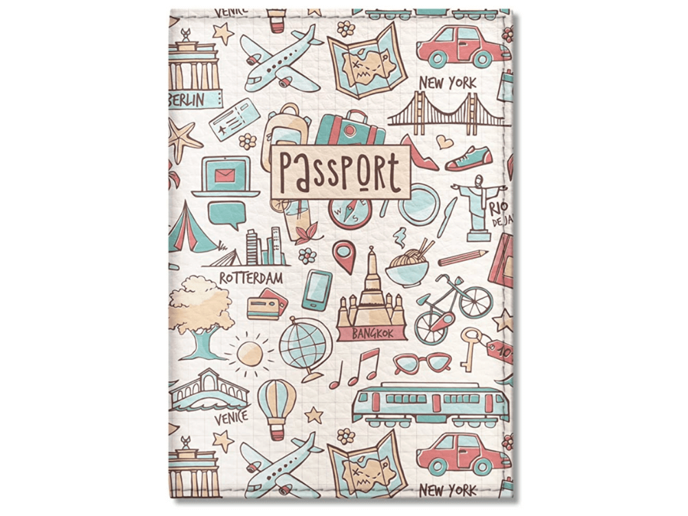 kids passport holder, travel themed gifts for kids